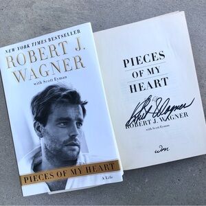 Robert Wagner Signed 2008 Book Pieces of my Heart 1st Edition HC/DJ Actor